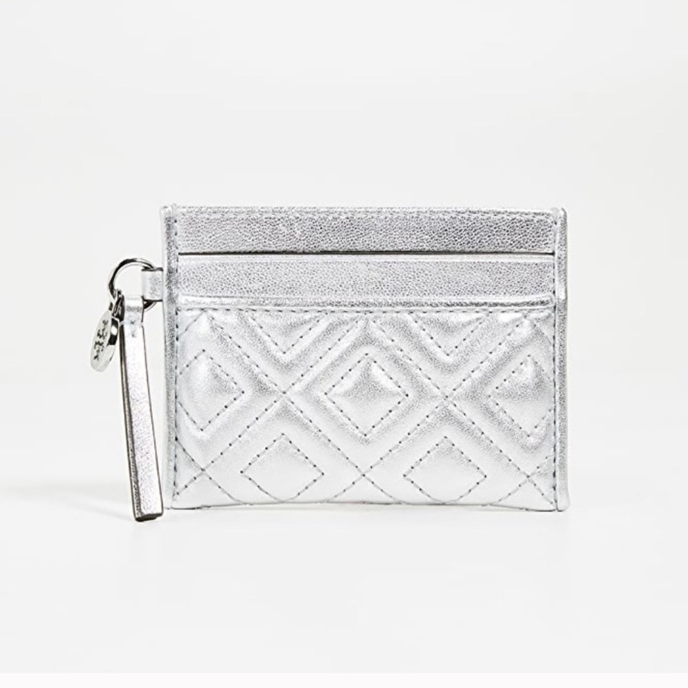 Tory Burch Fleming Metallic Slim Card Case